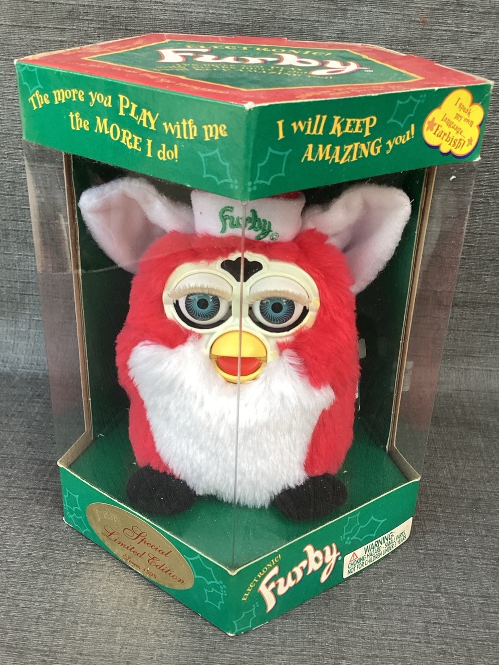 Vintage 1999 Santa Furby Special Limited Edition Christmas Tiger Electronics